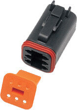 NAMZ CUSTOM CYCLE PRODUCTS 6-WIRE BLACK DEUTSCH PLUG DP-6B