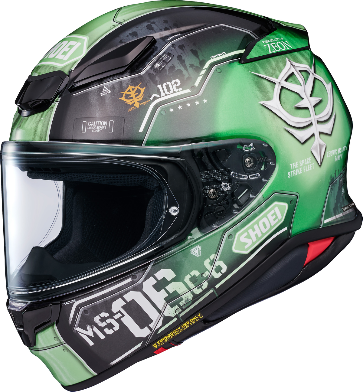 Shoei RF-1400 MS-06C-6 Zaku II Helmet ~ Medium Or Large Only