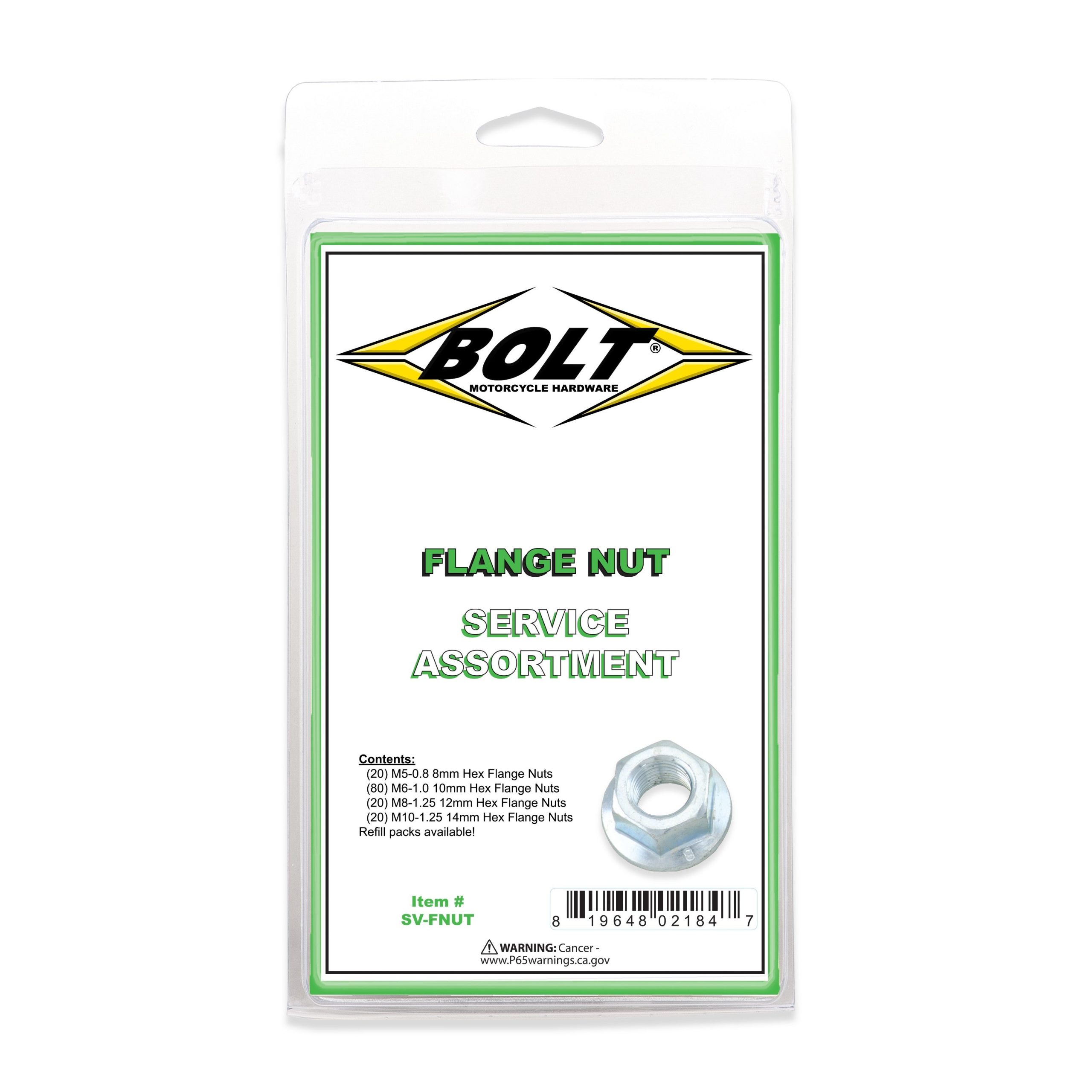 BOLT FLANGE NUT ASSORTMENT 140 PIECE KIT - 021-10000