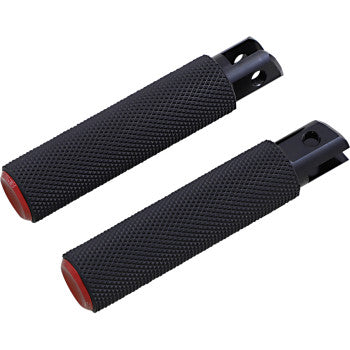 ARLEN NESS Knurled Footpegs - Driver - Red - FX/FL '18-'25 - 1" Longer