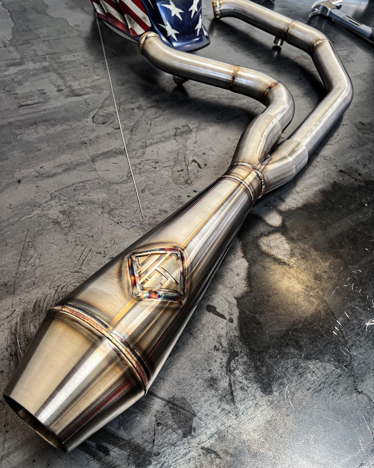 SPC Big Bore 4.5 2-Into-1 Exhaust for 1996-2016 Harley TC Bagger