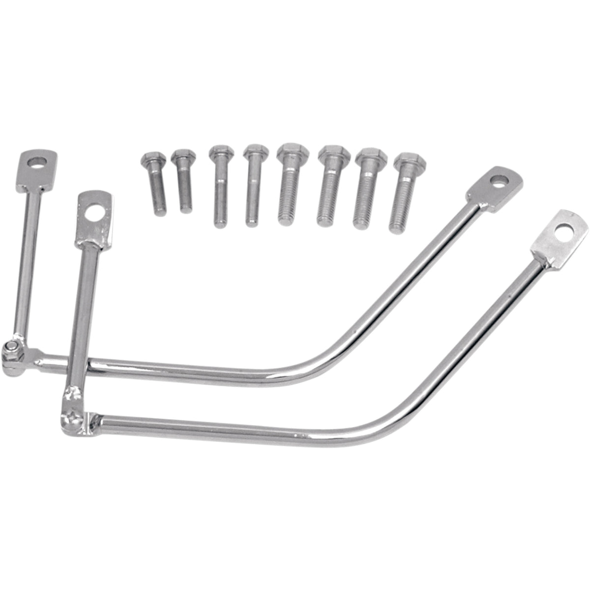 SADDLEMEN 3501-0345 3501-0345 S4 Universal Saddlebag Support Brackets Metric Saddlebag Support - Chrome