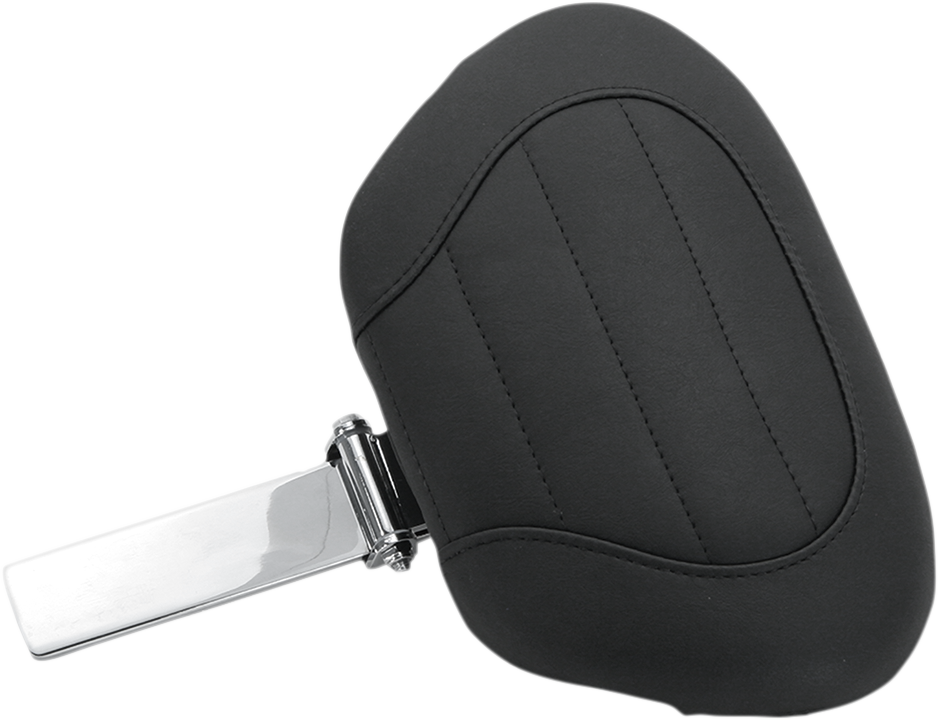 MUSTANG Removable Driver Backrest - Deluxe - Tuck and Roll - Black - Touring '08-'25