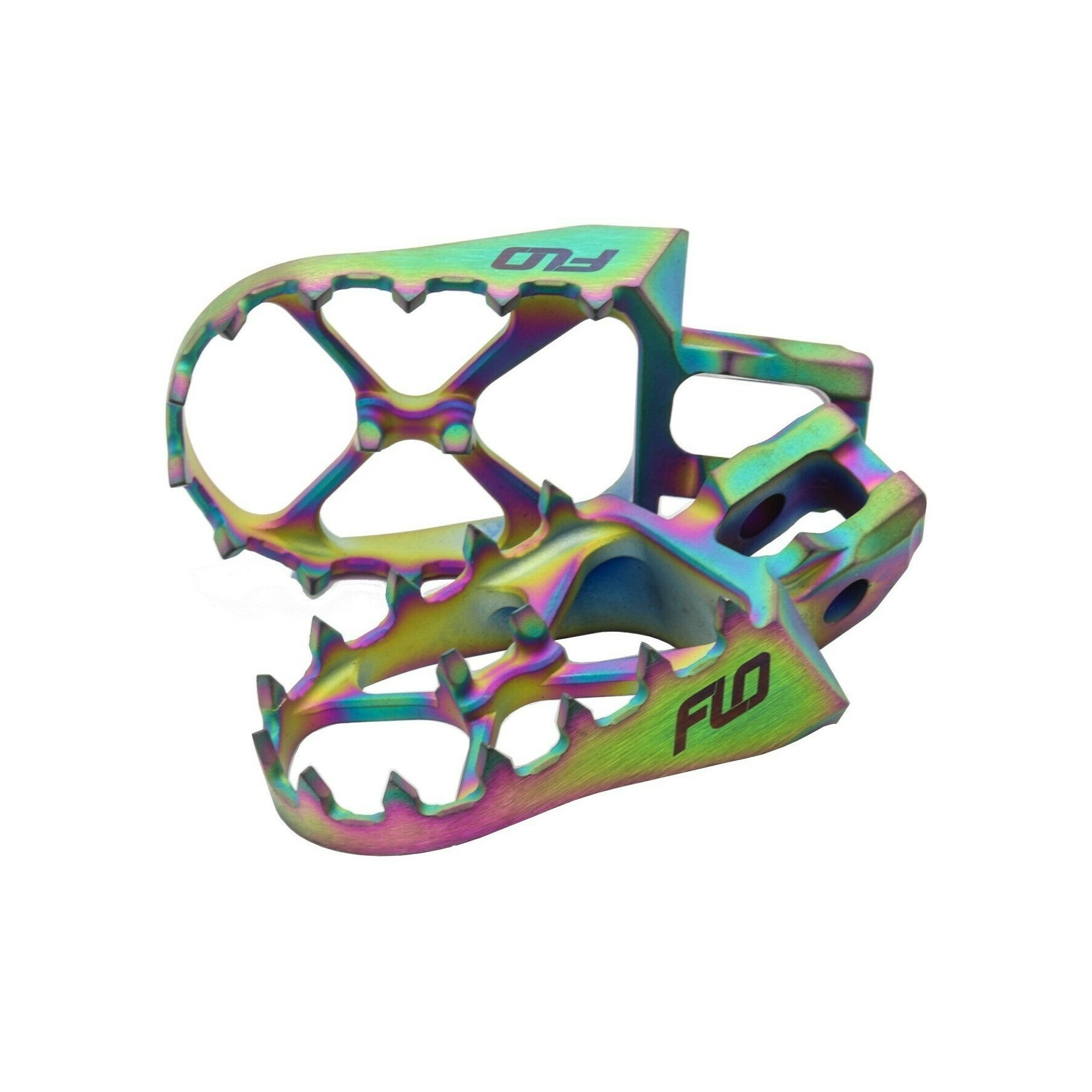FLO MOTORSPORTS TITANIUM FOOT PEGS JET FUEL YAM - 122-8044T