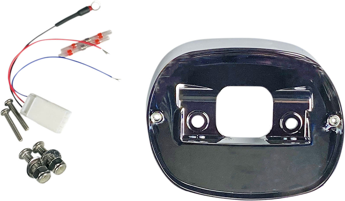 CUSTOM DYNAMICS Taillight Baseplate - Chrome