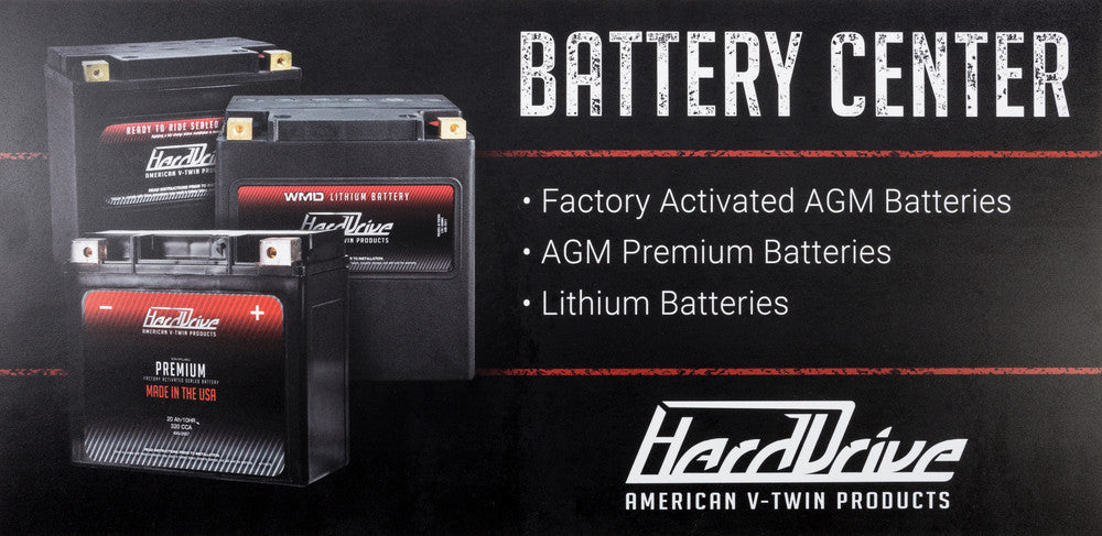 Harddrive Battery Rack Sign - HD BATTERY SIGN