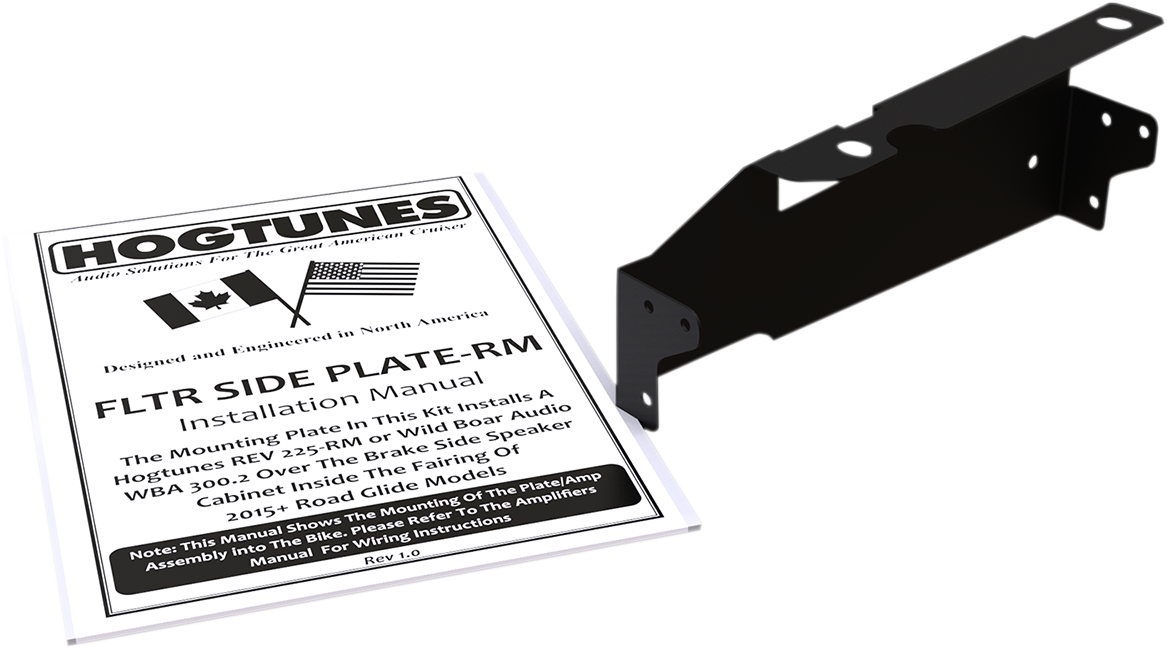 HOGTUNES 3rd Amp Side Install Mount Plate - FLTR '15-'23