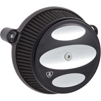 ARLEN NESS Big Sucker Scalloped Black Oiled Stage 1 Air Filter Kit - Black / Chrome