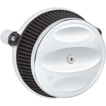 ARLEN NESS Big Sucker Scalloped Stage 1 Black Oiled Air Filter Kit - Chrome