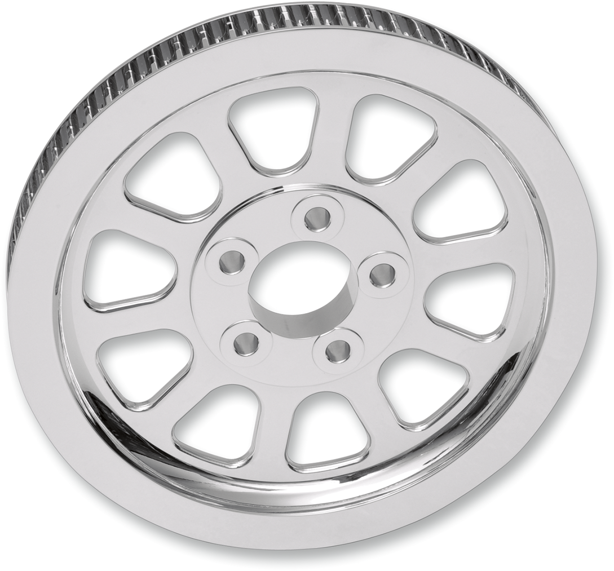 DRAG SPECIALTIES Rear Pulley - 10 Spoke - Chrome - 66 Tooth FLS / FXS '07-'17