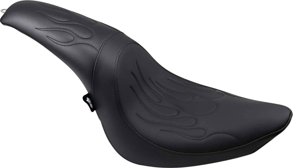 DRAG SPECIALTIES Predator Seat - Black - Flame Stitched - Softail '06-'17