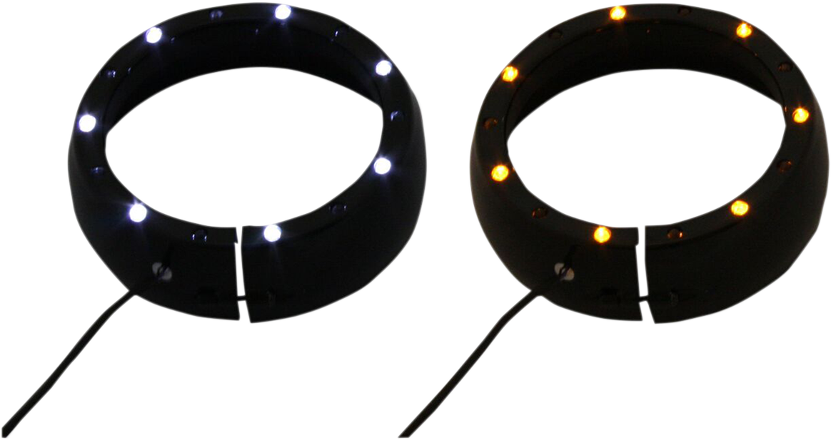 CUSTOM DYNAMICS Lighted Passing Lamp Trim Ring '96-'05 FLHT