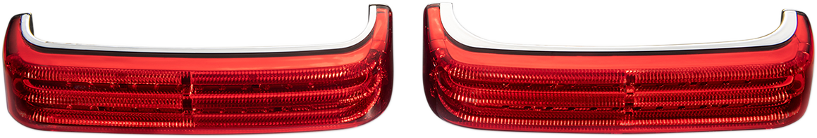 CUSTOM DYNAMICS ProBEAM LED Sequential BAGZ™ Saddlebag Lights - Chrome - Red