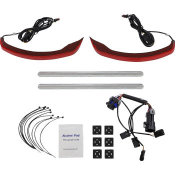 CUSTOM DYNAMICS Saddlebag Lights - Low Profile - Red Lens - Indian CD-IND-SPR-V2-R