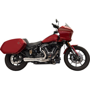 BASSANI XHAUST 2-into-1 Ripper Exhaust System with Megaphone Muffler - Short - Chrome - M8 Softail2025 1800-2742 1S79