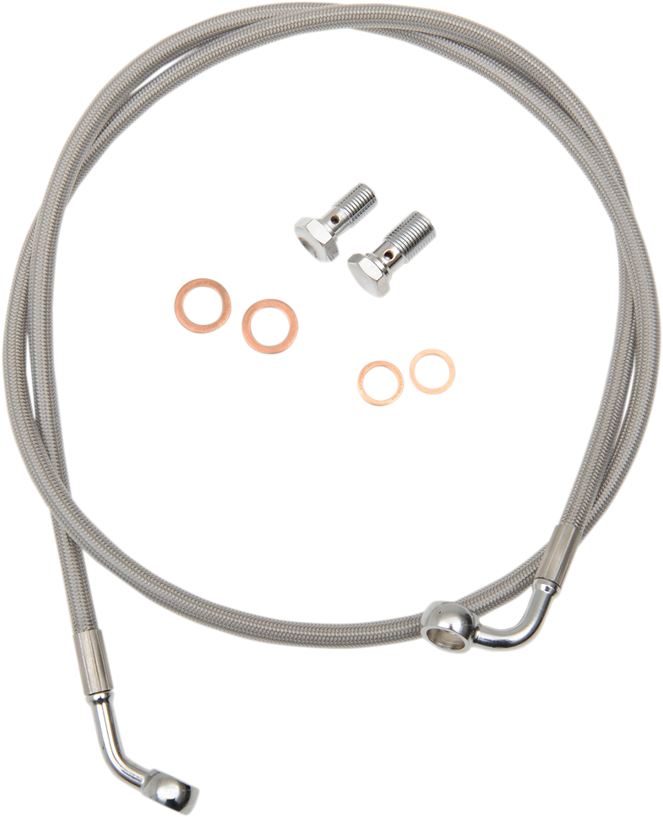 LA CHOPPERS Brake Lines - 18"-20" Handlebars - Stainless Steel - FL / FX '18-'22