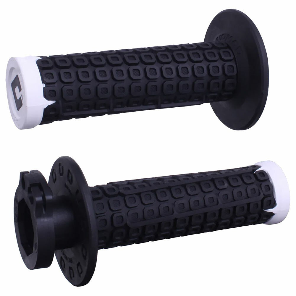 ODI NOMAD LOCK-ON OFF-ROAD GRIP W/D30 BLACK/WHITE/SILVER - 206-0031