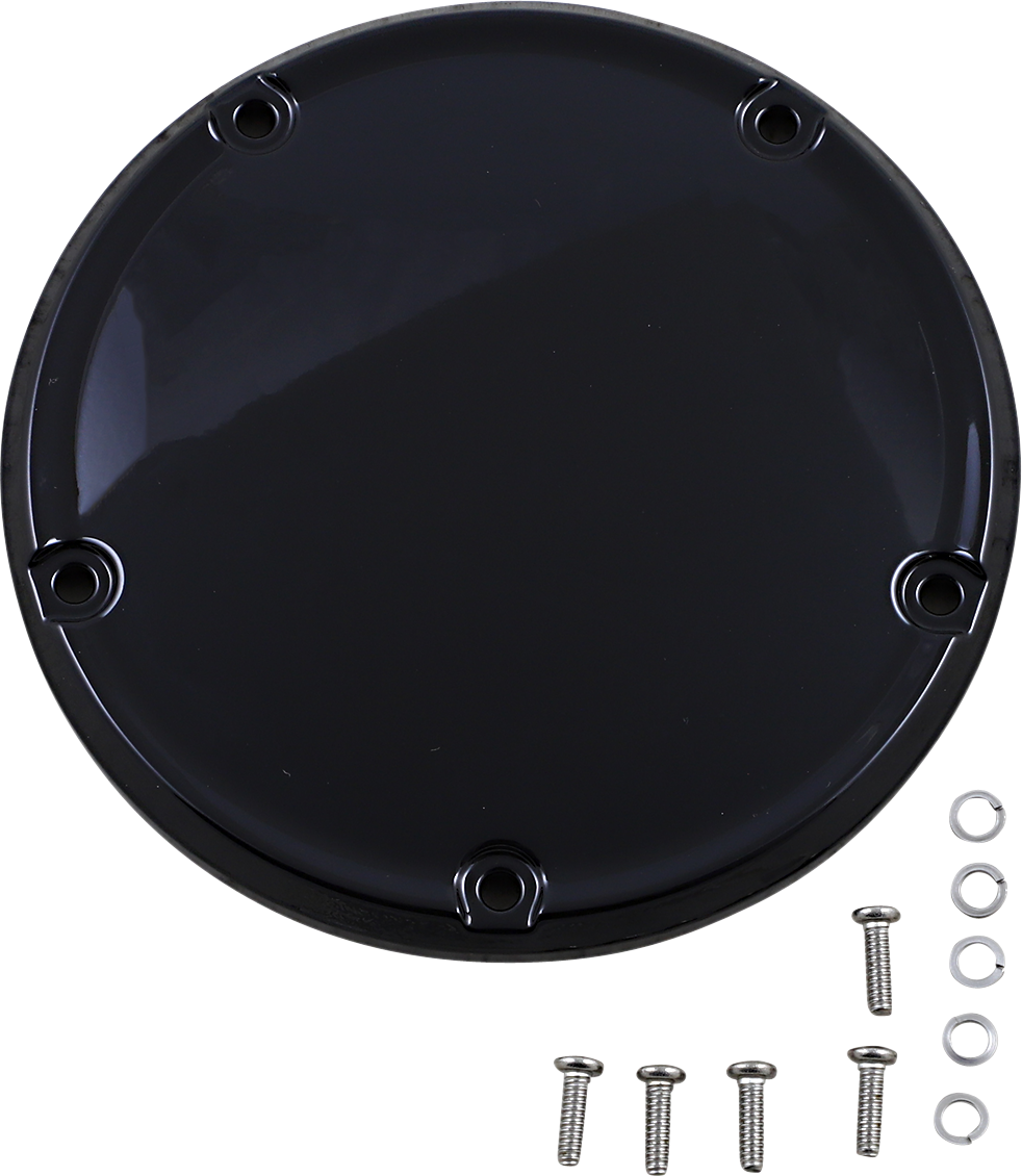 DRAG SPECIALTIES Derby Cover - Gloss Black - 5 Hole - Softail '18-'26