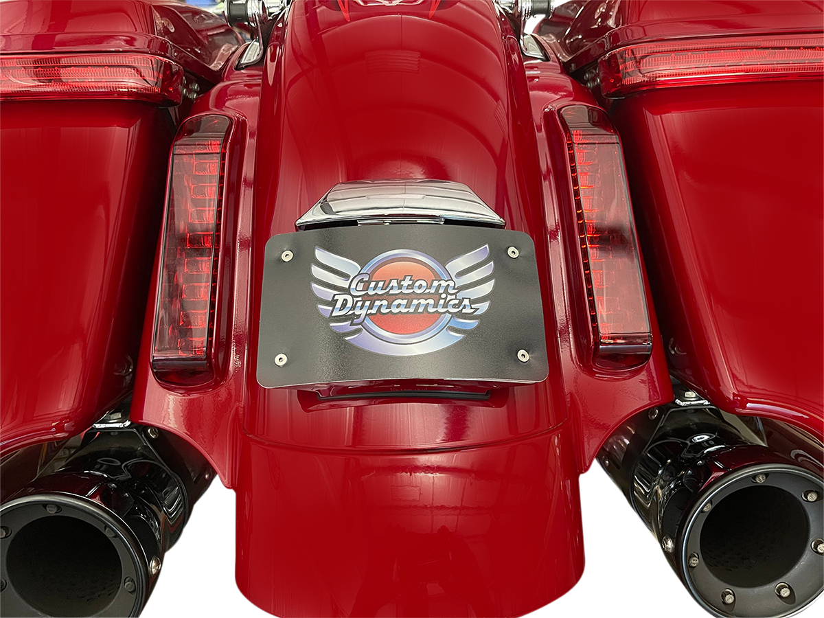 CUSTOM DYNAMICS Low Profile Radius License Plate Mount - CVO - Chrome