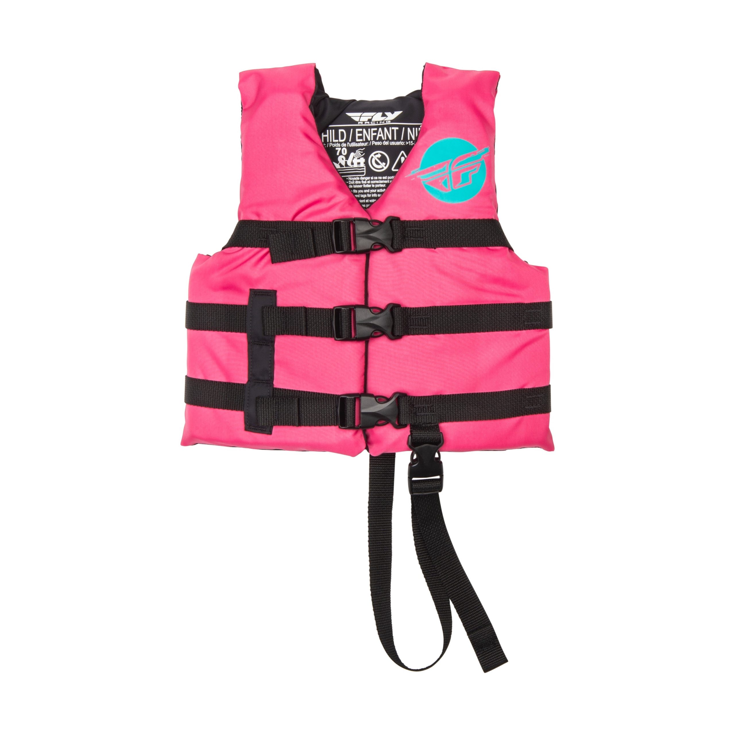 FLY RACING CHILD FLOTATION VEST NEON PINK/TEAL - 221-30320