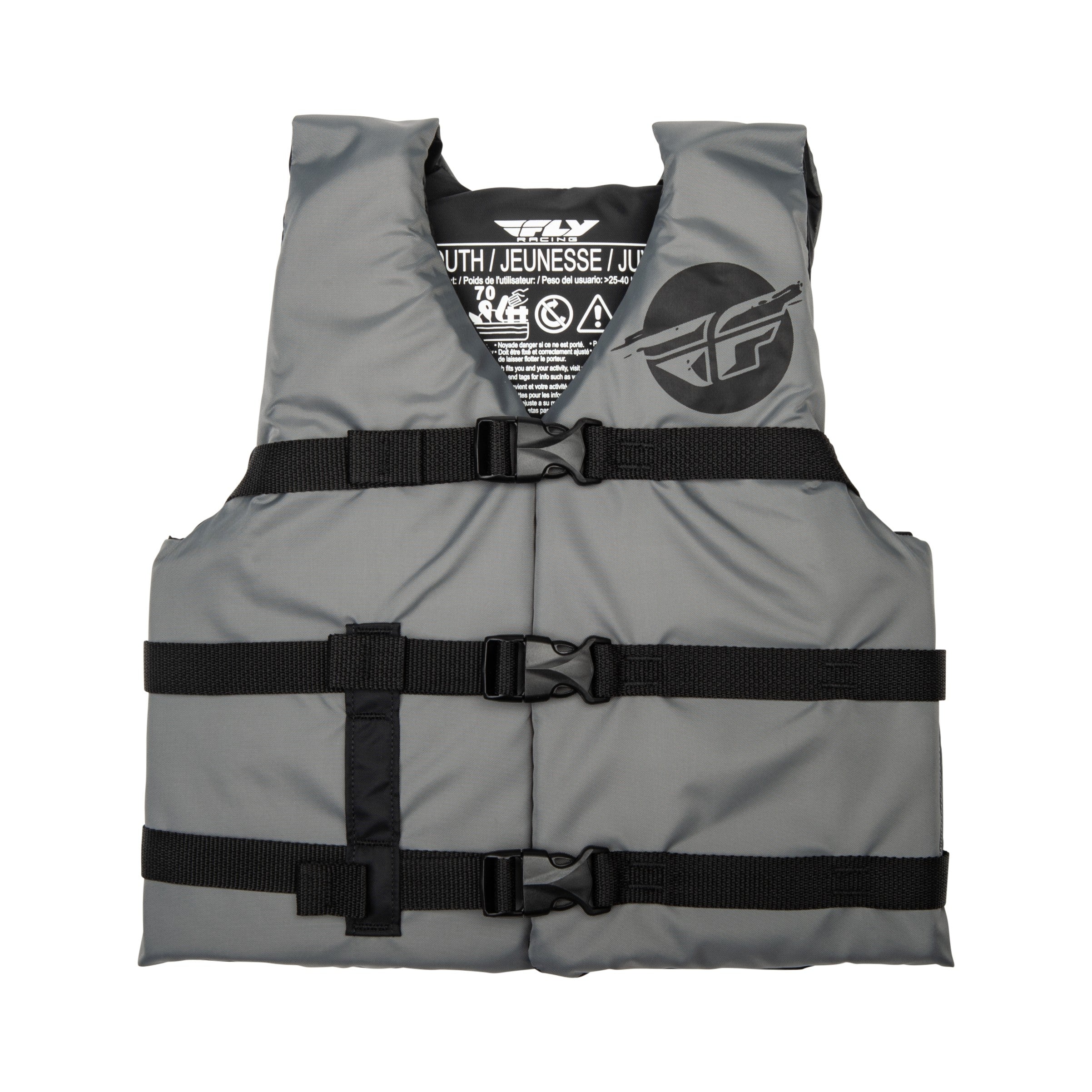 FLY RACING YOUTH FLOTATION VEST GREY/BLACK - 221-30333