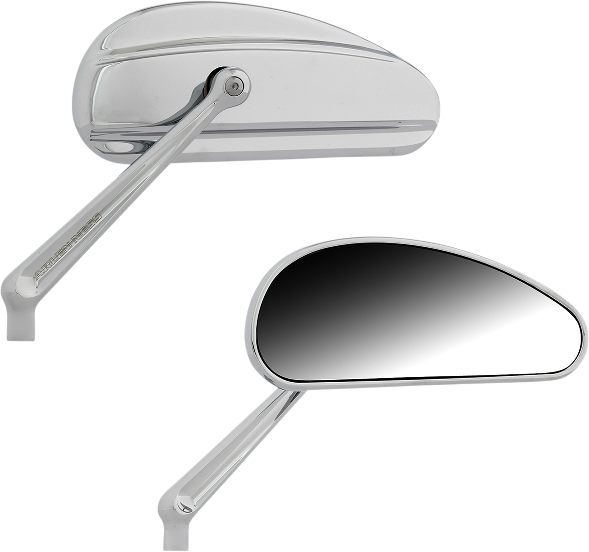 ARLEN NESS Mirrors - Downdraft - Side View - Elongated - Chrome - Left & Right