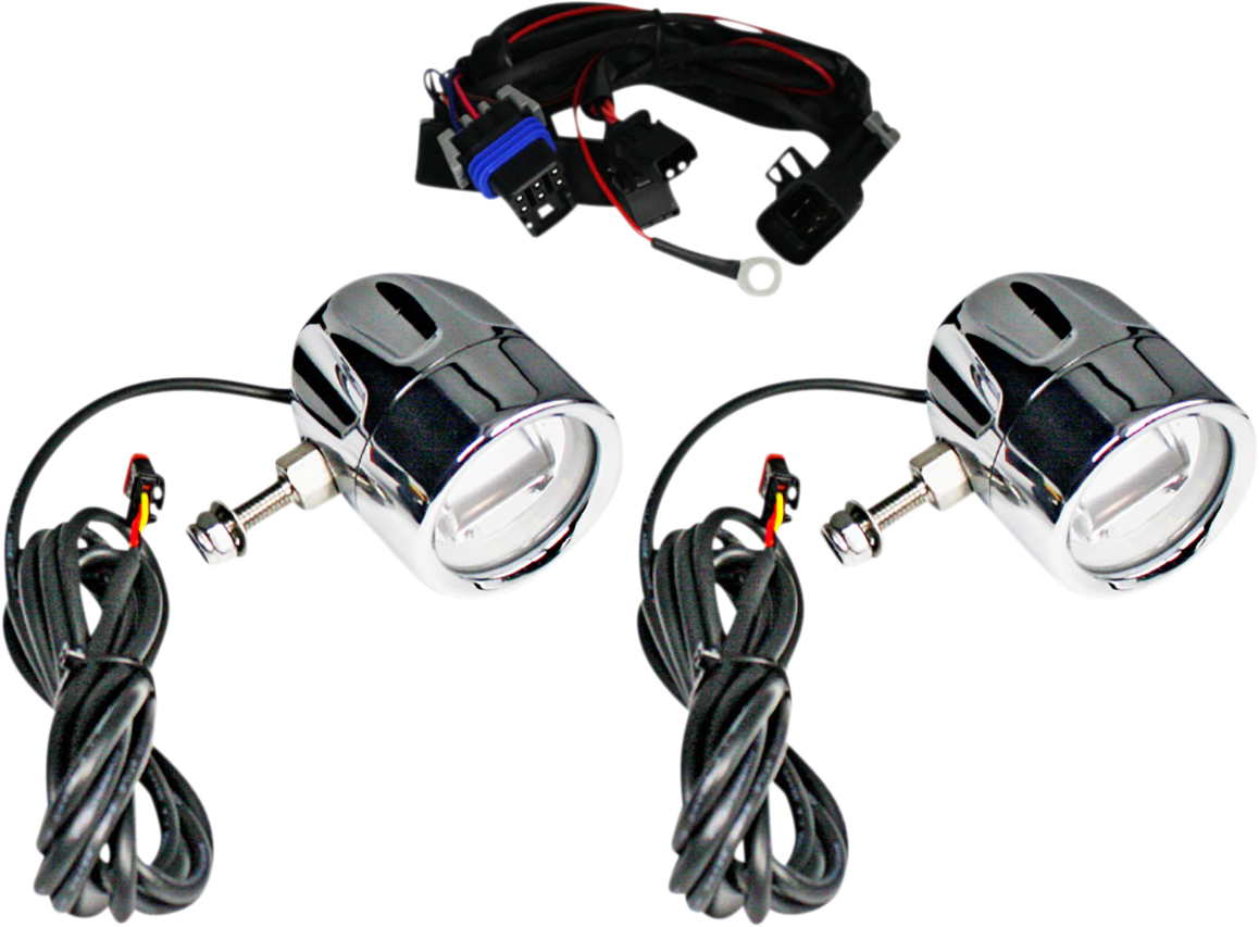 CUSTOM DYNAMICS ProBEAM LED Halo Fog Lamps - Chrome - Indian