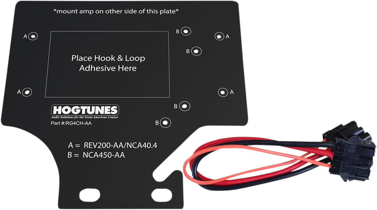 HOGTUNES 4 Channel Amplifier Adapter Mounting Plate - Road Glide '98-'13