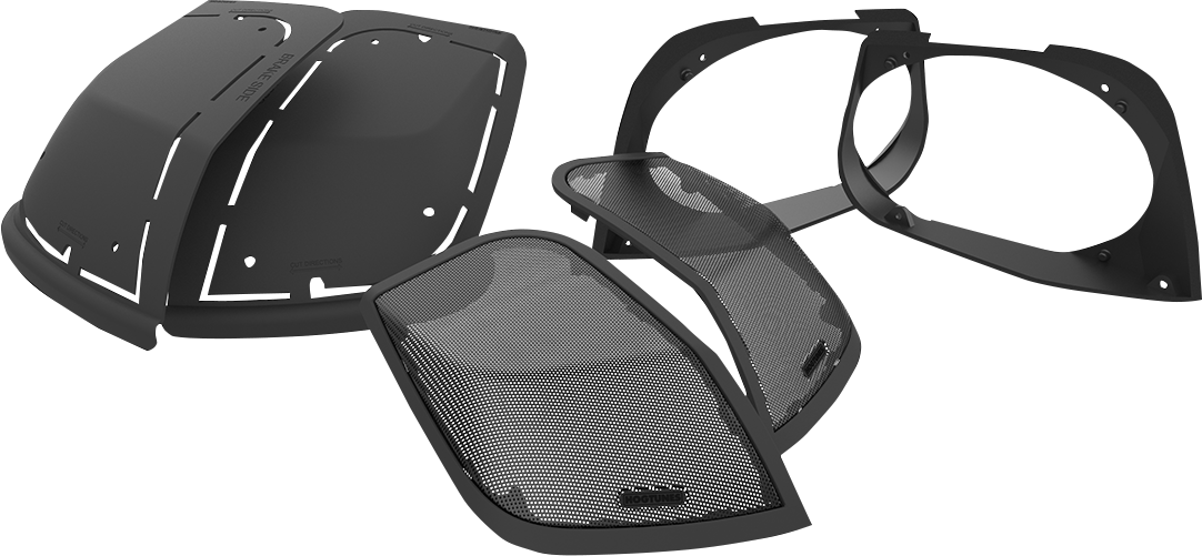 HOGTUNES Cut In Saddlebag Lid Kit for 6"x9" Speakers - Touring '14-'23
