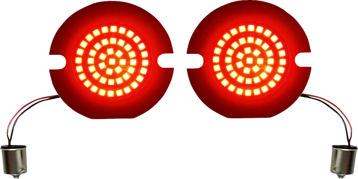 CUSTOM DYNAMICS Genesis 4 Solid Rear Turn Signal Insert - Red - Flat