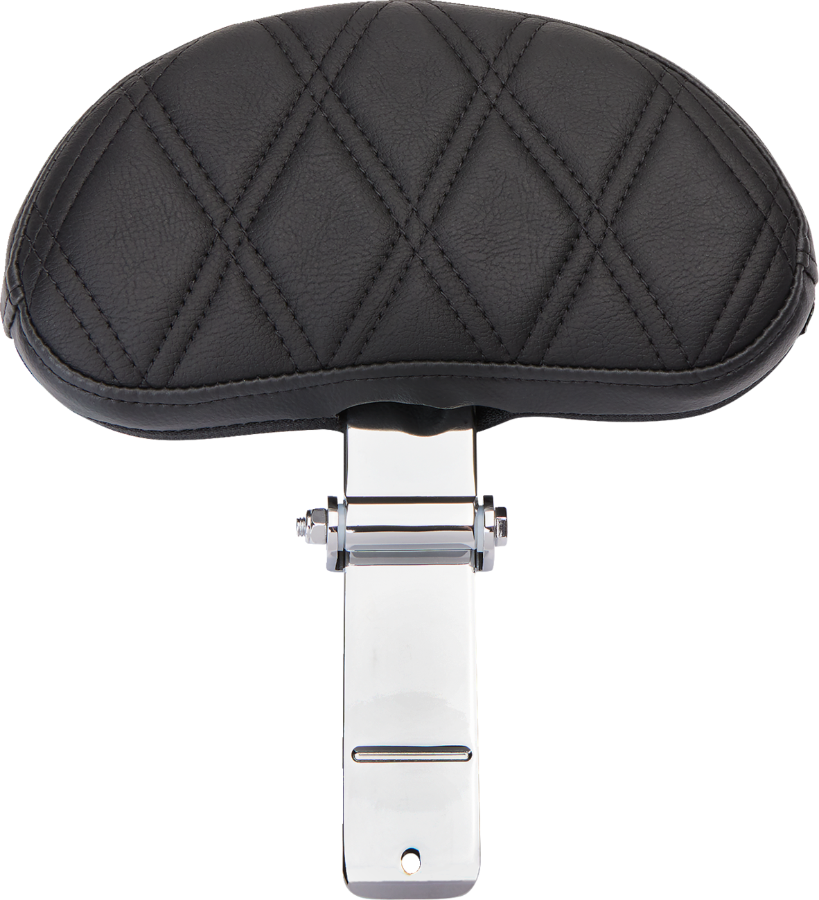 DRAG SPECIALTIES EZ Glide II Backrest - Small - Vinyl - Double Diamond - Black Stitch