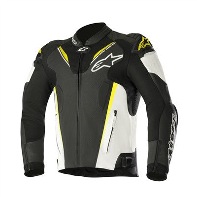 Alpinestars 2019 Atem V3 Leather Jacket - Black/White/Yellow