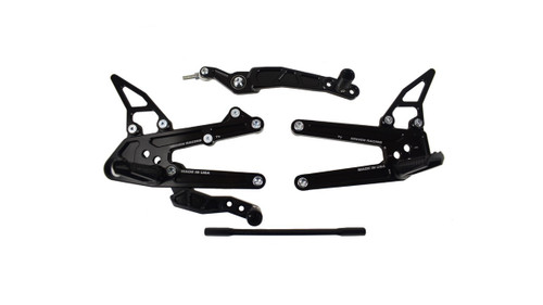 Driven TT Black Aluminum Rearsets (DRP-730-BK)