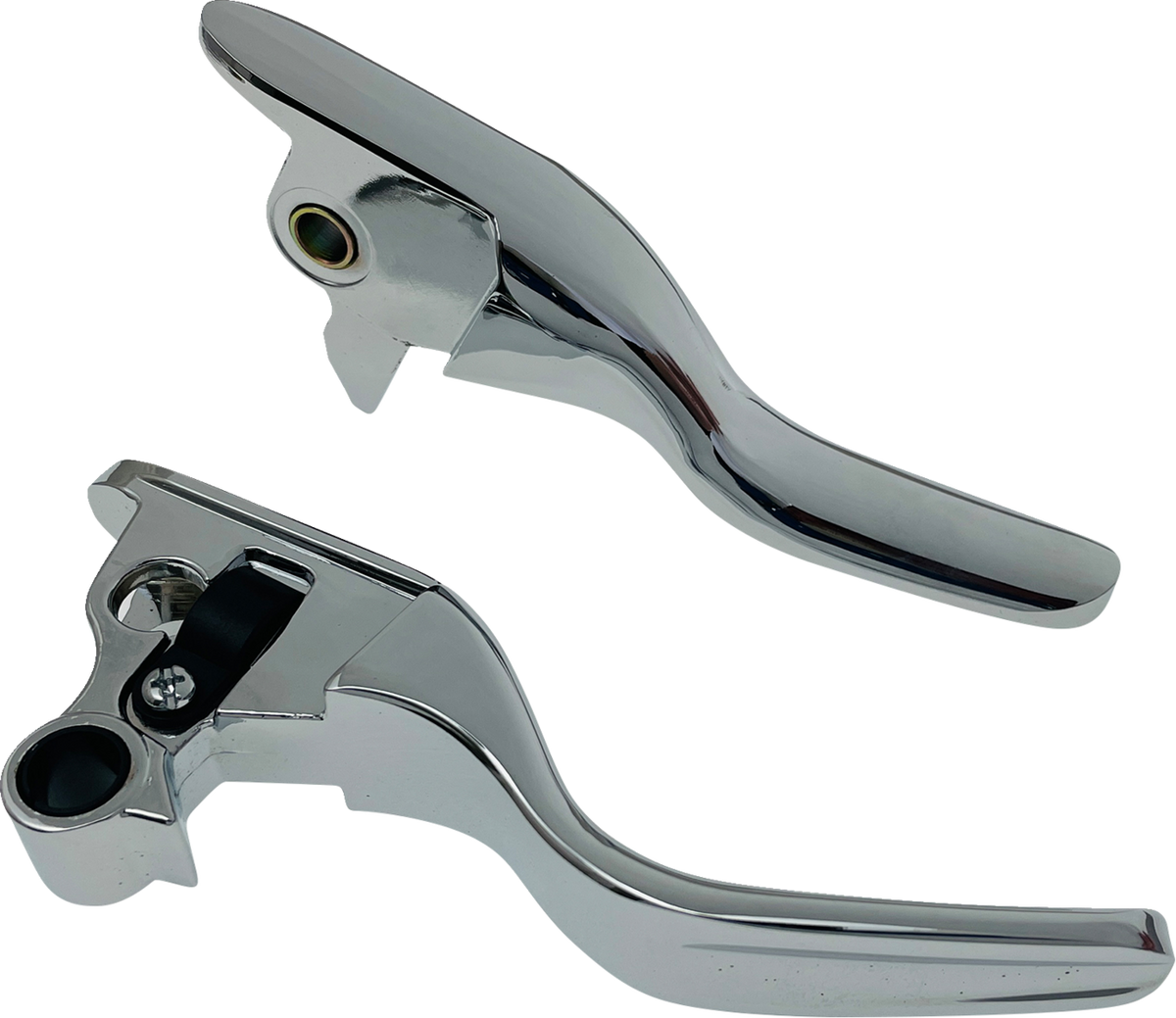 DRAG SPECIALTIES Lever Set - Short - Chrome - FL / FX '18-'24