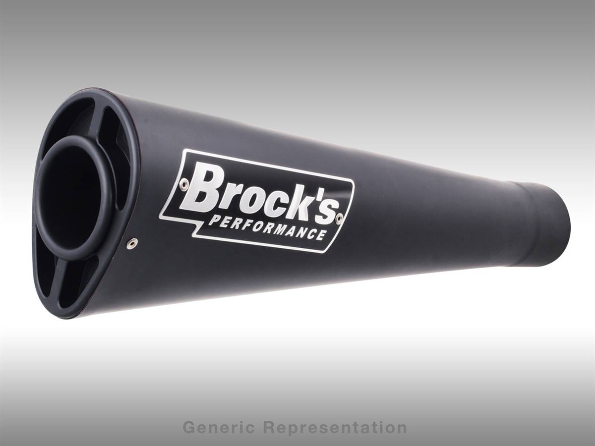 Brocks Suzuki GSXR 1000 Exhaust (2005-2006) Black Slip-On System Alien Head