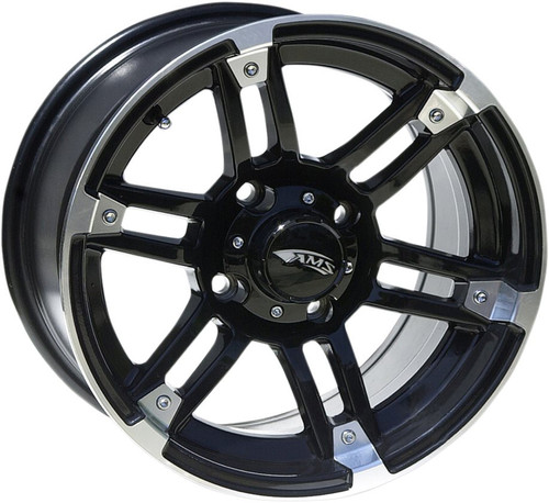 AMS Roll'n 104 Cast Aluminum Wheel Machined Black R104 15x7 4/137 (5701-031AB)