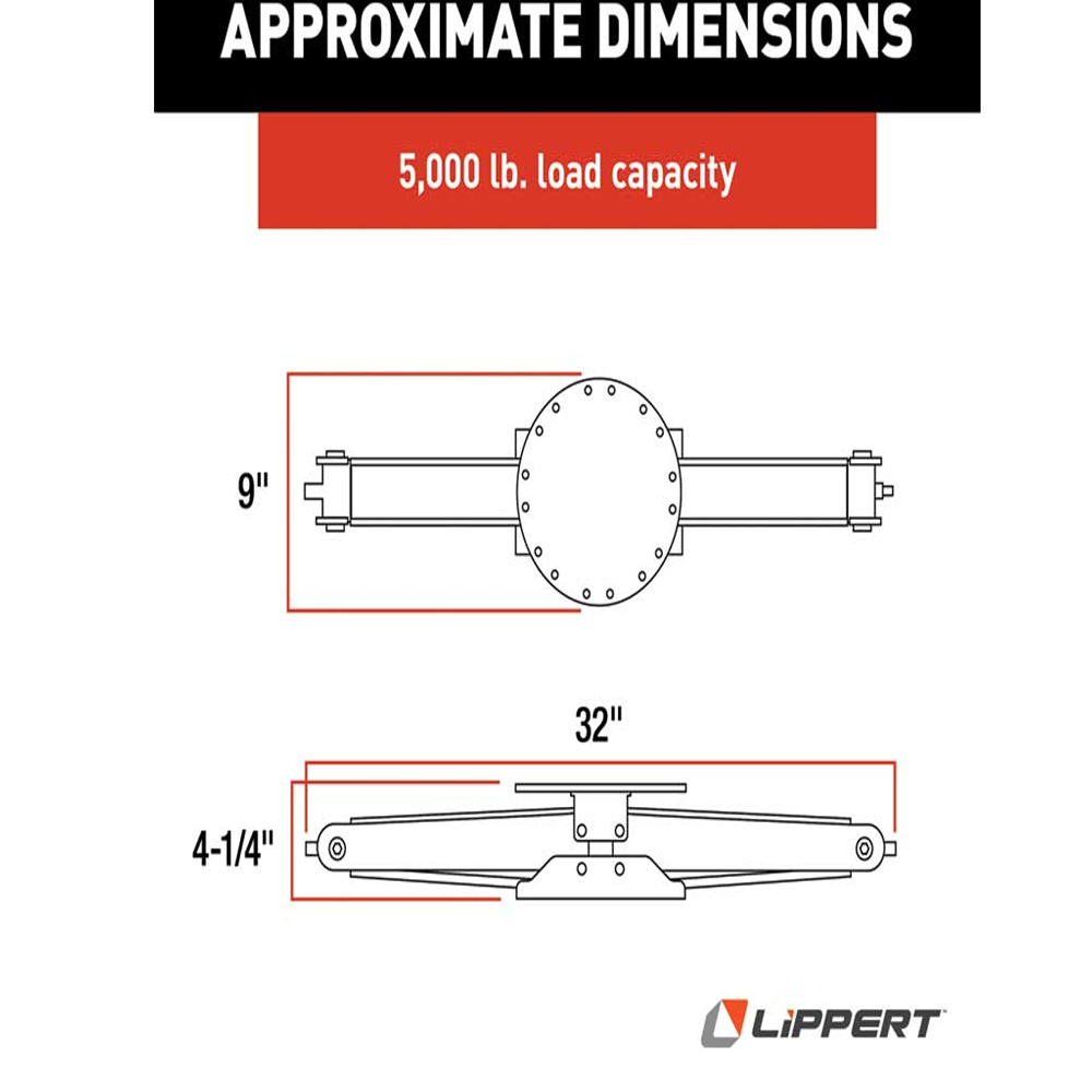 Lippert Manual RV Scissor Jack Kit 30in 2 Pack