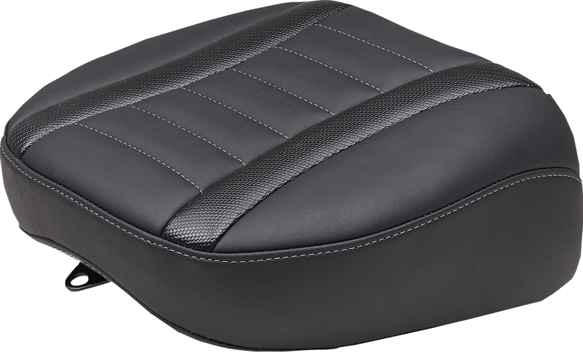 MUSTANG Deluxe Touring Passenger Seat - Gun Metal Stitch - Carbon Fiber Inlay - Touring '23.5-UP