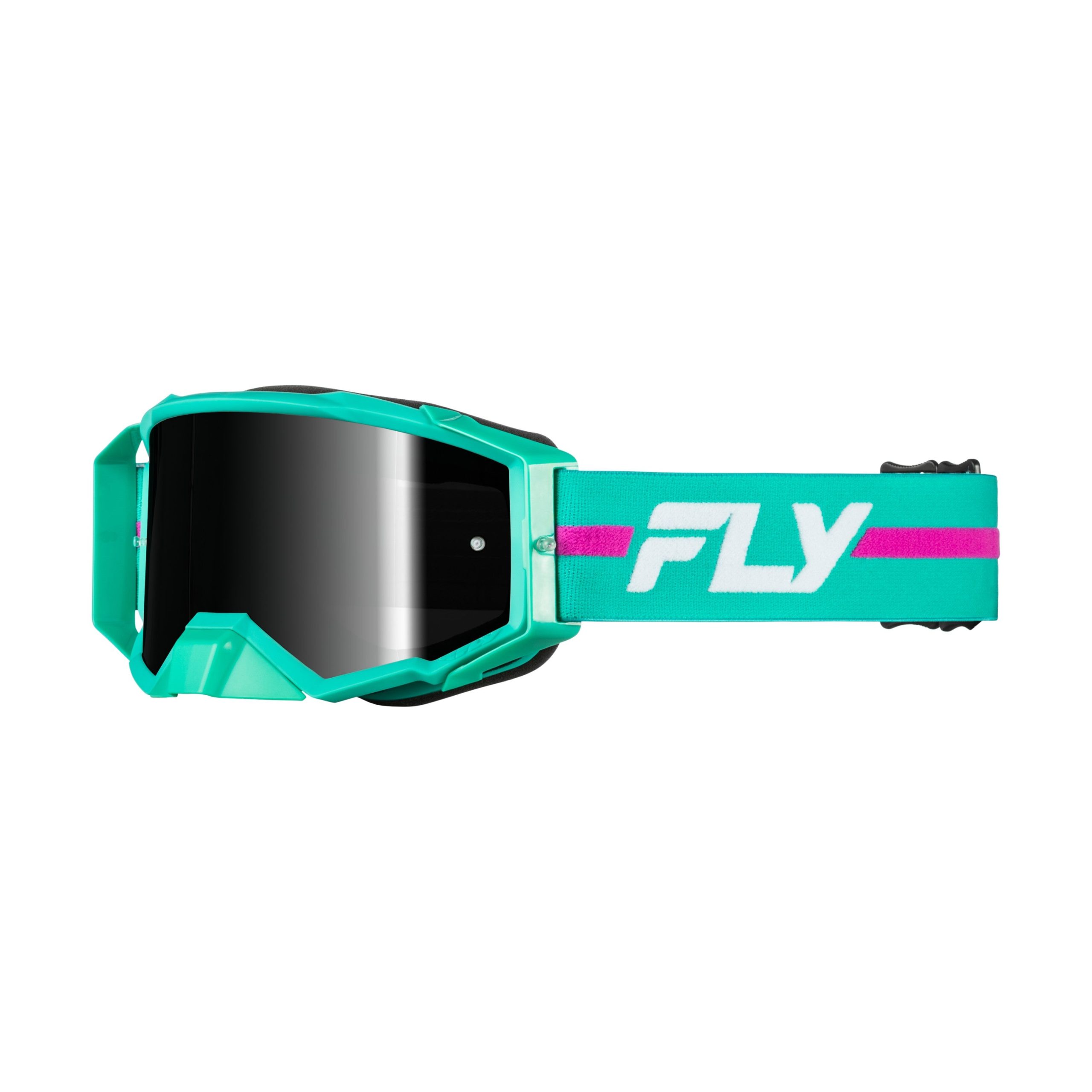FLY RACING ZONE PRO GOGGLE TEAL/PURPLE W/ BLACK MIRROR/SMOKE LENS - 37-51917