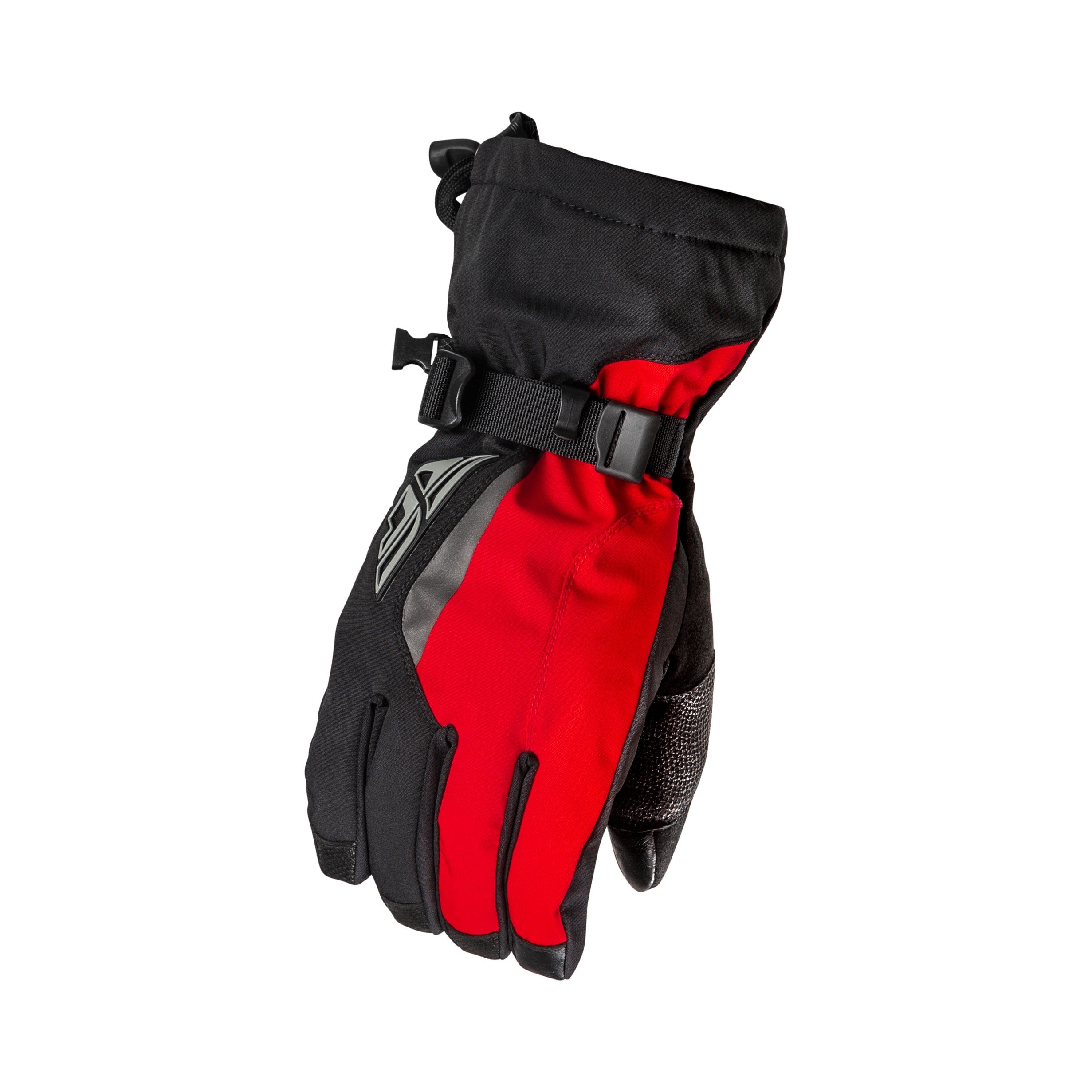 FLY RACING TITLE GAUNTLET GLOVES BLACK/RED 2X - 371-06032X