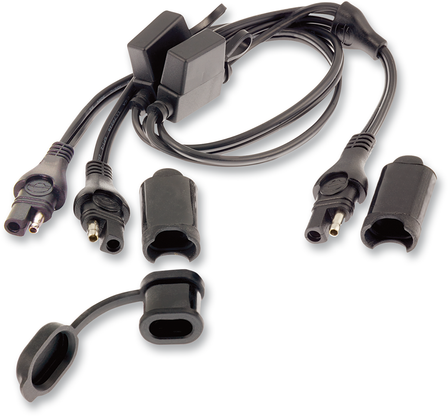 Tecmate SAE Charger Accessories - Y-Splitter w/ Fuse - 18-inch L