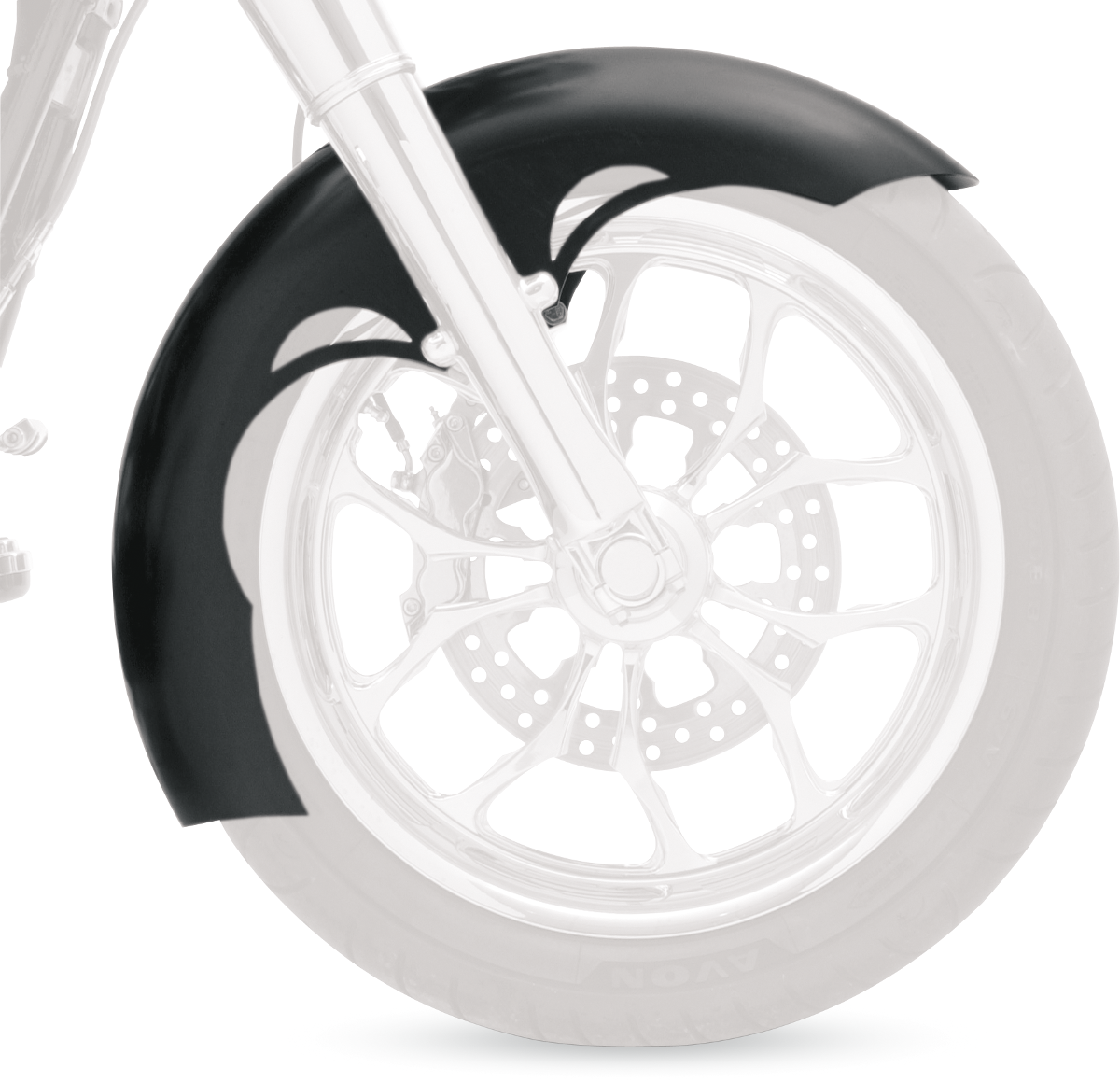 KLOCK WERKS Tude Dresser Front Fender - Steel - 16"-19"