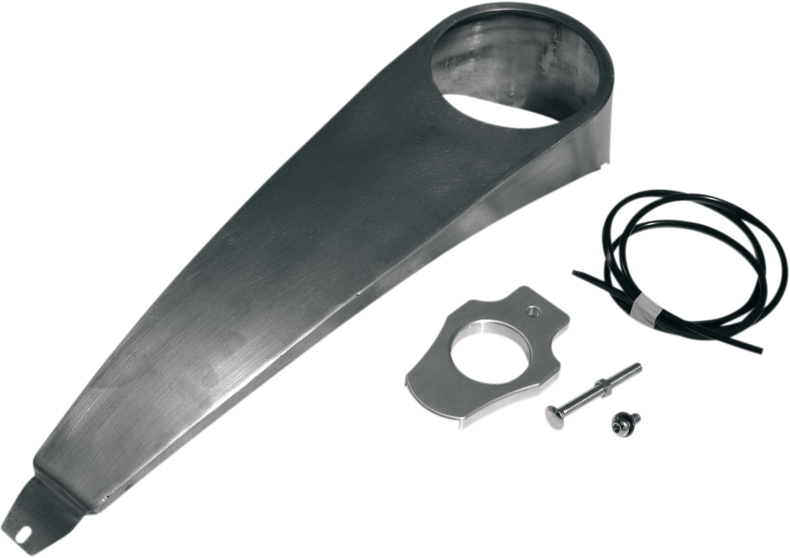 KLOCK WERKS Dash with Switch Relocation Kit - Raw - Steel