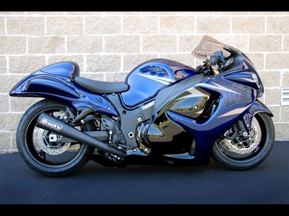 Brocks Suzuki GSXR 1300 Hayabusa (08-Present) 20" Muffler Street Meg Black Full System