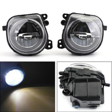 Pair LH+RH Front LED Fog Lights Lamps Foglights Fit For BMW 5 Series F07 F10 F11 LCI 14-16 Black