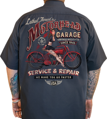 Lethal Threat Men's Motorhead Garage Shop Shirt