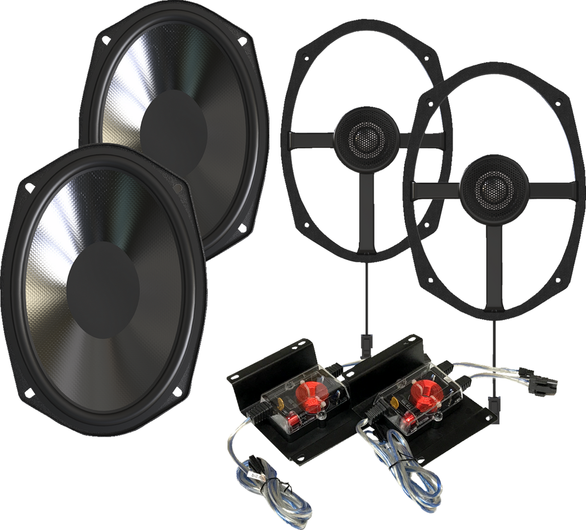 WILD BOAR AUDIO6" x 9" Speakers - 300 W - 4 Ohm - w/ External Crossovers - Touring '14-'23