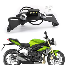 Rear License Plate Mount Holder For Triumph Daytona 600 675 675R 750 900 955i 1000 1200 Street Triple R Rx S RS13-19 Black