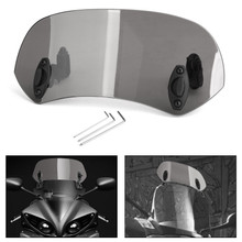 ABS Plastic Windshield Windscreen Universal Fit For Most of Motorcycle Gray