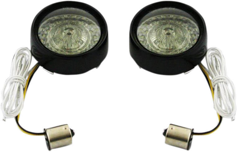 CUSTOM DYNAMICS ProBEAM Ringz Bullet Bezel 1156 LED Turn Signal - Gloss Black - Smoke Lens